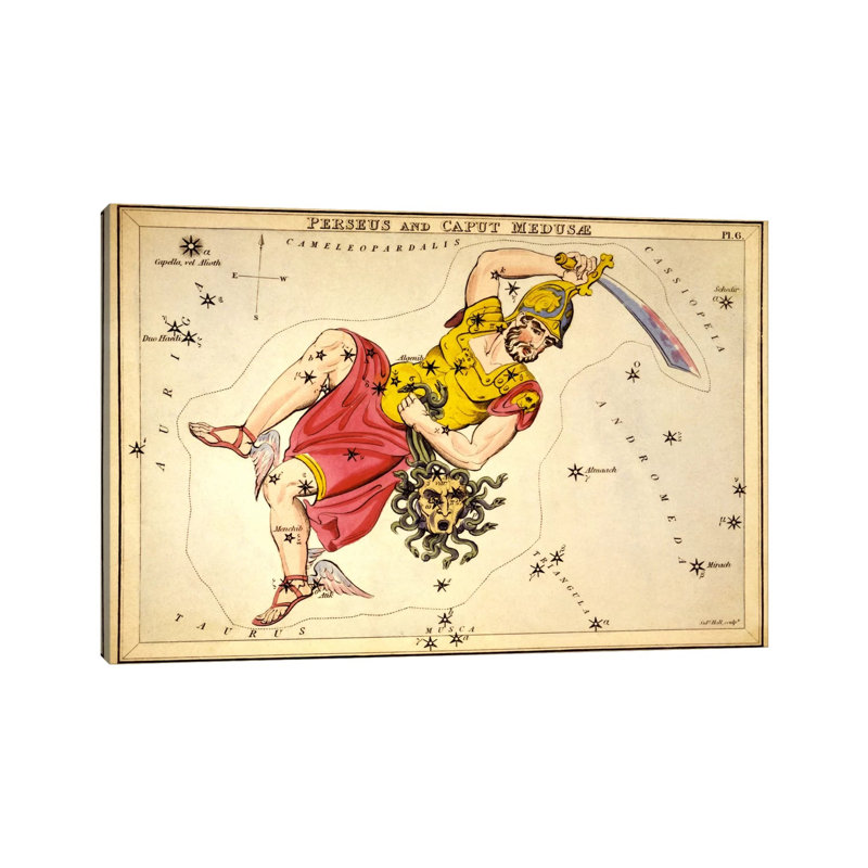 Perseus And Caput Medusae by Sidney Hall - Wrapped Canvas Gallery-Wrapped Canvas Giclée, 101.6 cm H x 66.04 cm W x 1.91 cm D