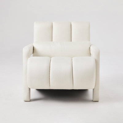 Modern Upholstered accent chair, Comfortable Linen Fabric with a pillow for Living room,bedroom. Linen