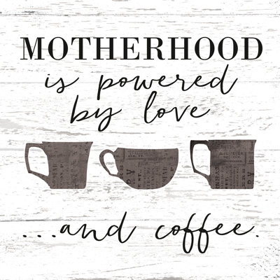 Mother Powered By Coffee - Wrapped Canvas Print