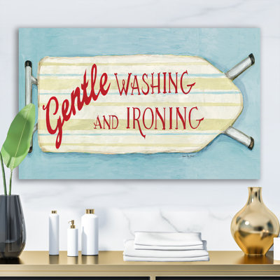 «Gentle Wash and Ironing in Landry», reproduction d'art textuel