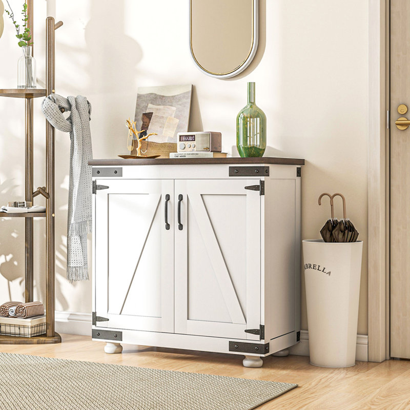 Storage Cabinet, Buffet Sideboard with Barn Door, Adjustable Shelf,wood