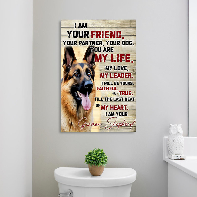 «I Am Your German Shepherd», impression sur toile tendue, L 11 po x H 14 po