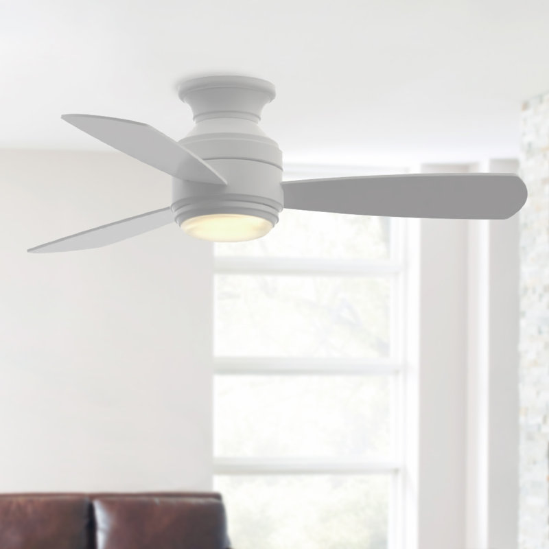 Lasky 44'' Ceiling Fan with LED Lights, Matte White