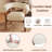 Modern Dining Chairs, Upholstered Teddy Fabric Kitchen Side Chairs With Curved Backrest, Solid Wood Legs For Dining Room, Living Room, Reception-136296920