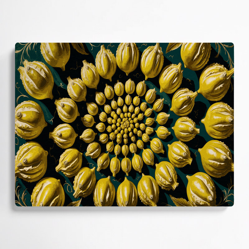 Art mural en métal vert citron, H 20 po x l 30 po