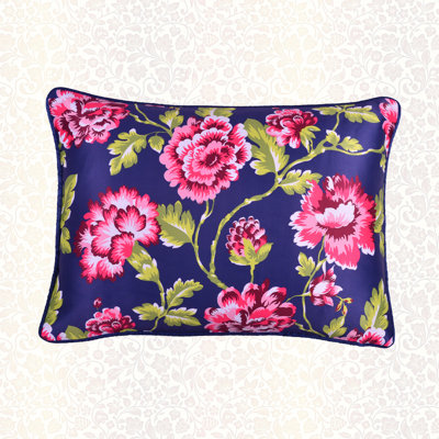 Floral Throw Pillow Cover Set 20x20 with Digital Print and Zipper Closure for Christmas Home Decor