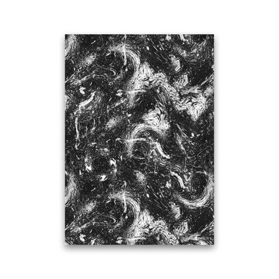 Abstract Dripping Painting Black White - Print