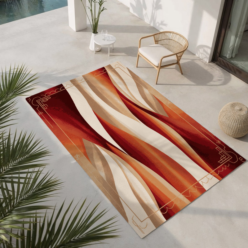 Tapis intérieur et extérieur Ochre Peaks, Rectangle 1 pi 6 po x 2 pi 6 po