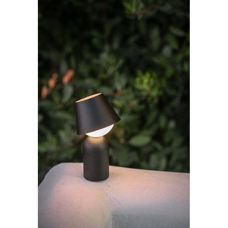 Guy LED Outdoor Wall Lantern, 5.5" H x 5.5" W x 7.9" D, Matte White