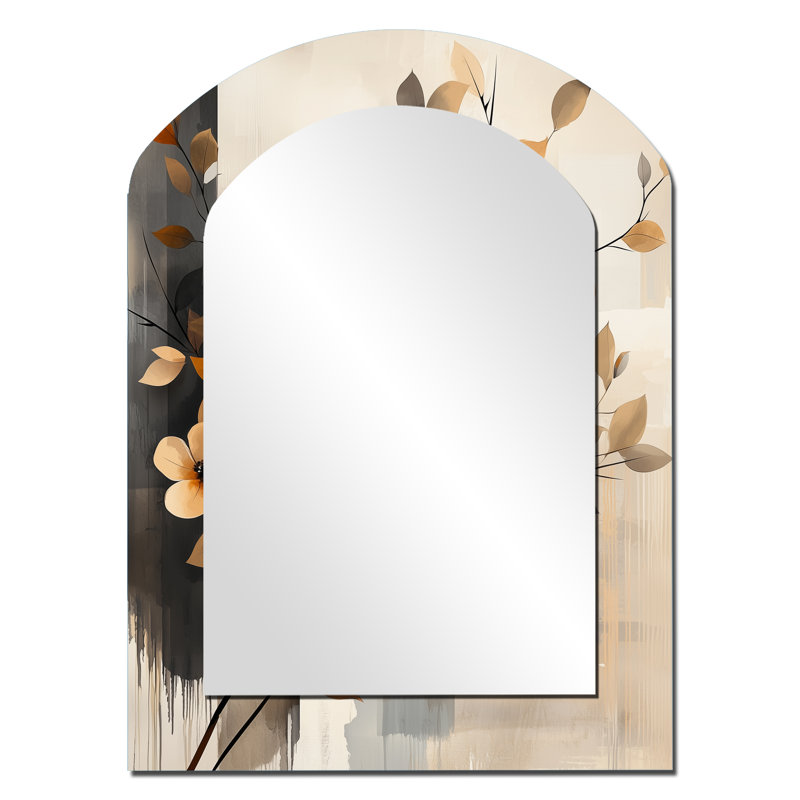 Bouquet de fleurs de cerisier orange et gris I, 34 po x 25 po