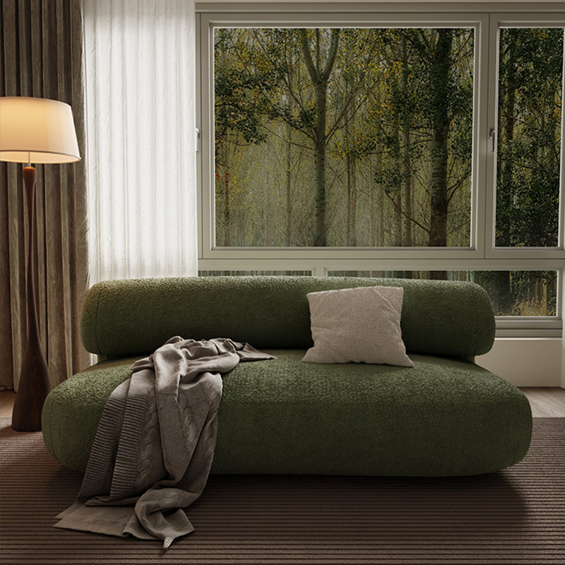 Canapé Wabi-sabi, H 27,55 po x l 70,86 po x P 40,15 po, Olive