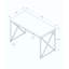 Bureau d'ordinateur, bureau personnel, ordinateur portable, travail, métal, contemporain, moderne-2076936578
