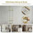 Freestanding Coat Rack With A Gold-tone Metal Frame And Marble Base, Suitable For Hats, Scarves, Jackets, And More