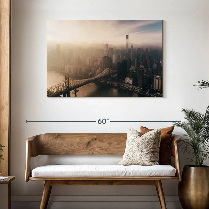 Skyline aérienne de Sirci Manhattan, H 30 po x l 45 po