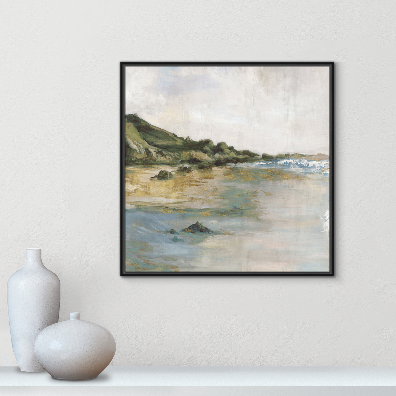 Cordoba "Tide's Edge" Print, 31.5" H x 31.5" W, Black