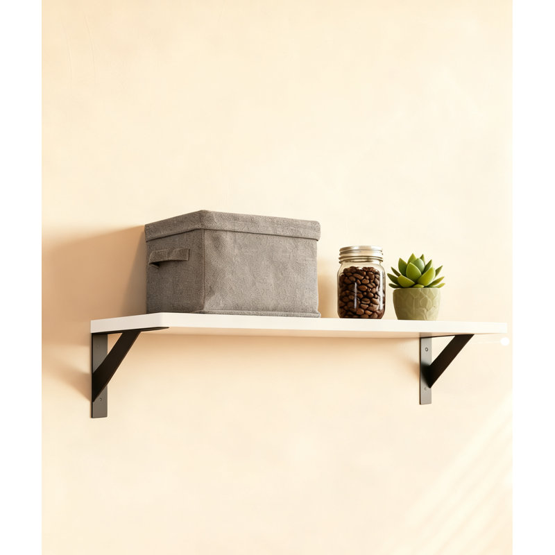 Floating Wall Shelves For Home And Office, Heavy-Duty Wood Bookshelf With Rustic Finish, Easy Mounting Storage Solution For Decor And Organization