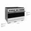 ZLINE Autograph 48 in. Marino Dual Fuel Range with 8 Burner DuoPro Cooktop and Black Accents-1463562820-1463562847