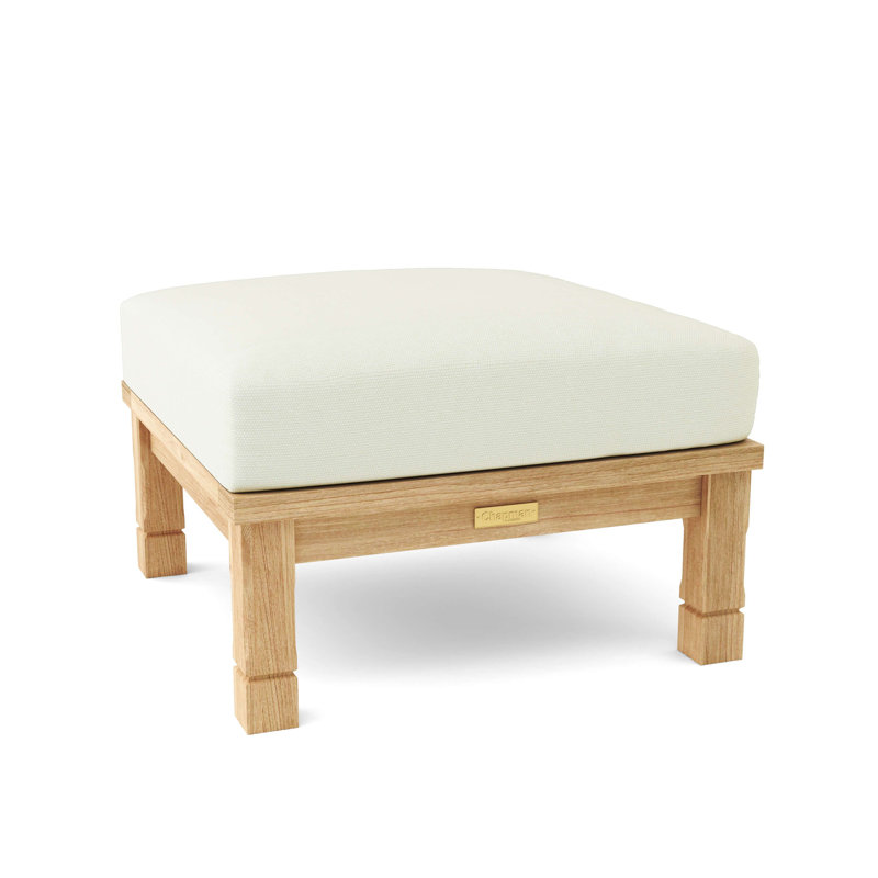 SouthBay Deep Seating Ottoman, Canvas Natural