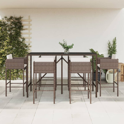 50 cm Wicker/Rattan Bar Set Bar Cabinet