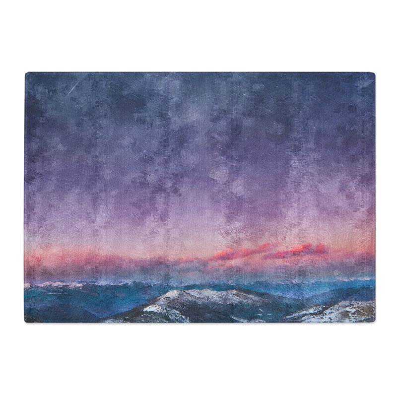 Tempered Glass Mountain Peaks in the Dolomites Italy Chopping Board, 20 cm x 28.5 cm