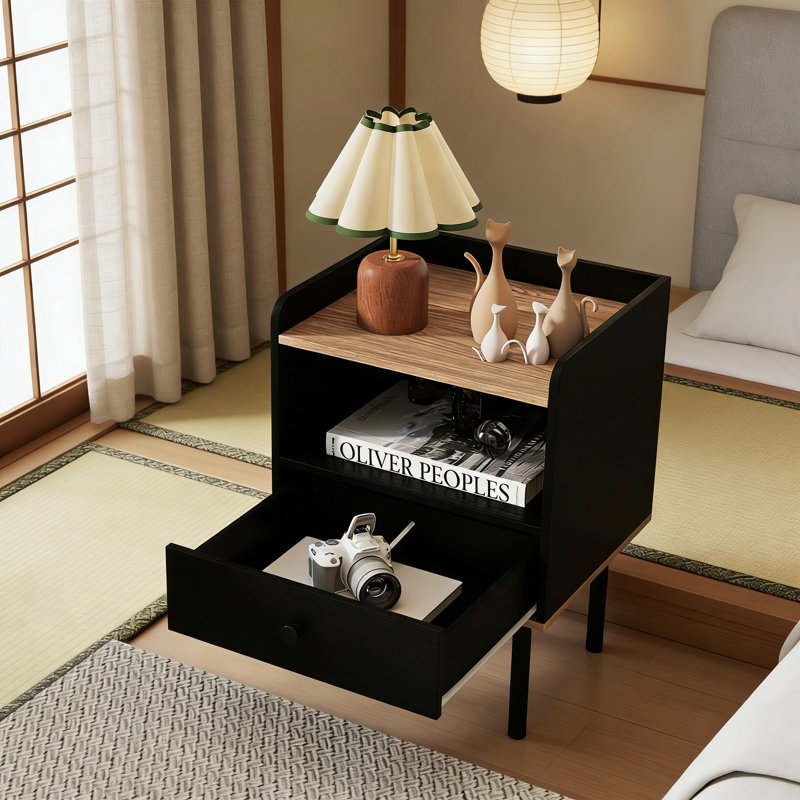41cm W Manufactured Wood Bedside Table