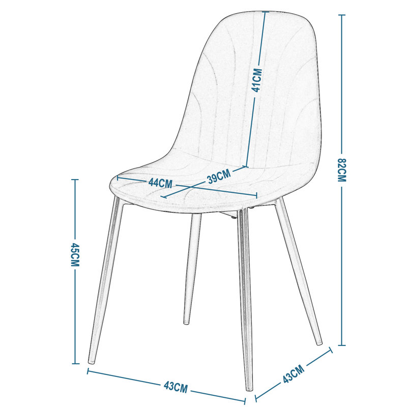 Evrychou Upholstered Dining Chair, Black