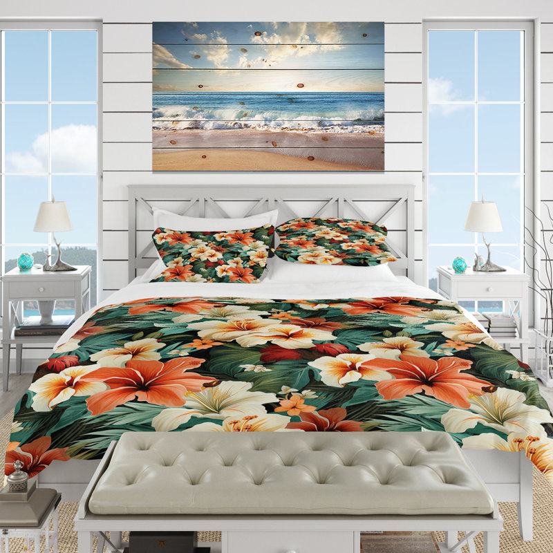 Ensemble de housse de couette Paradise Mirage, Housse de couette simple + 1 taie décorative stan