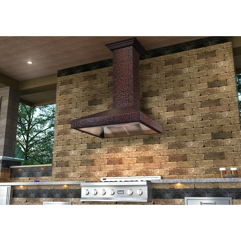 30" 400 CFM Convertible Wall Mount Range Hood, Oil-Rubbed Bronze, 30" W