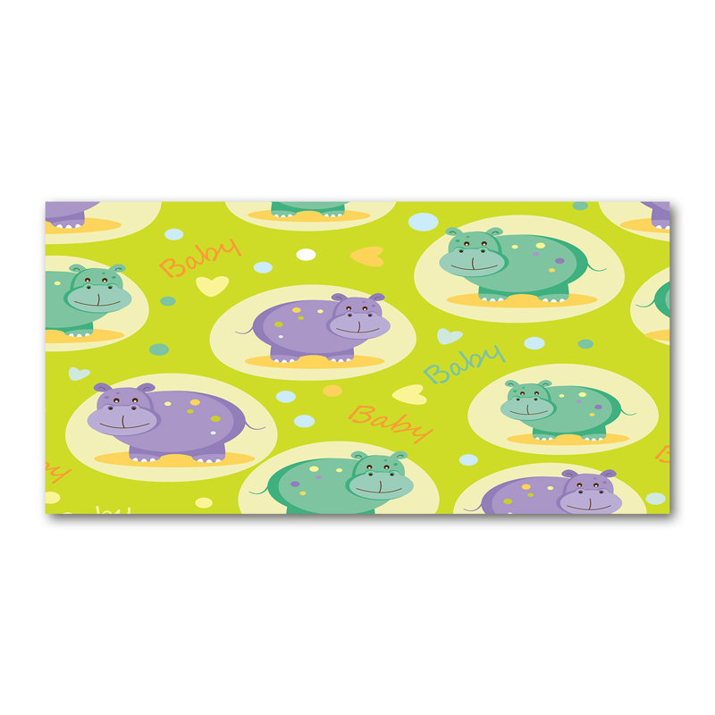Hippos - Wrapped Canvas Print