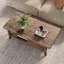 Table basse Mid-Century rectangulaire en bois massif de style campagnard de 47 pouces avec tablette de rangement ouverte et table basse moderne à 2 niveaux-584173717