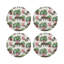 Sous-verres ronds en cuir végétalien Leopard Walk-119015326