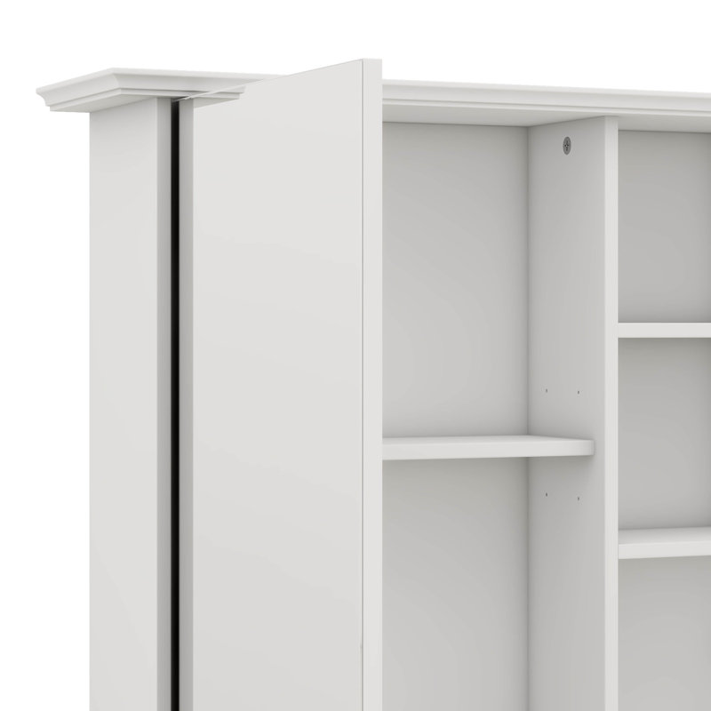 Armoire à miroir murale de 36 pouces, unité de rangement de salle de bain avec tablettes réglables, armoire à pharmacie élégante pour la salle de bain