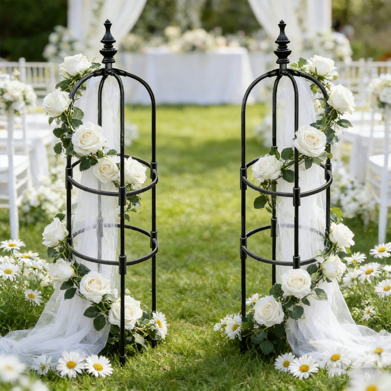 2 treillis de jardin obélisque, treillis de jardin de 120 cm de hauteur pour plantes grimpantes d'extérieur, pour plantes grimpantes et supports à fleurs, support pour plantes d'intérieur en pot