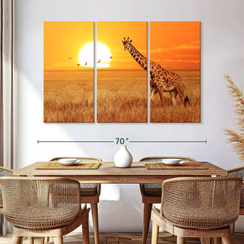 Big Sunset Giraffe, H 42 po x l 65 po