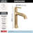 Delta Bonacci Mid-Height Single Hole Bathroom Faucet, Gold Bathroom Faucet, Single Handle Bathroom Sink Faucet, Diamond Seal Technology, Drain Assembly, Lumicoat Champagne Bronze-124395050