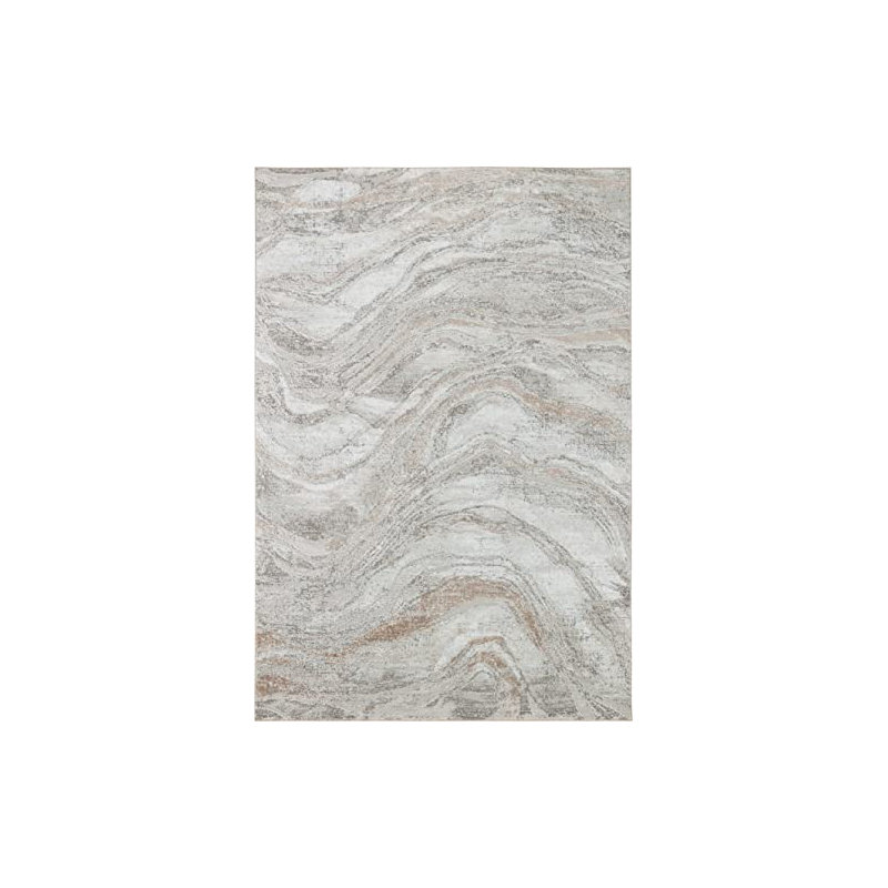 TAPIS DE GLOIREModerneRésuméAreaRugCreamGoldFaded, Rectangle 4 pi 11 po x 7 pi
