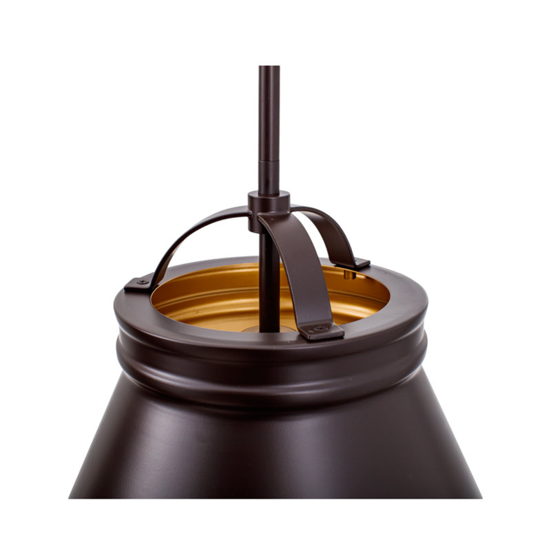 Bartonville 1-Light 13"Dia. Cone Pendant in Brass