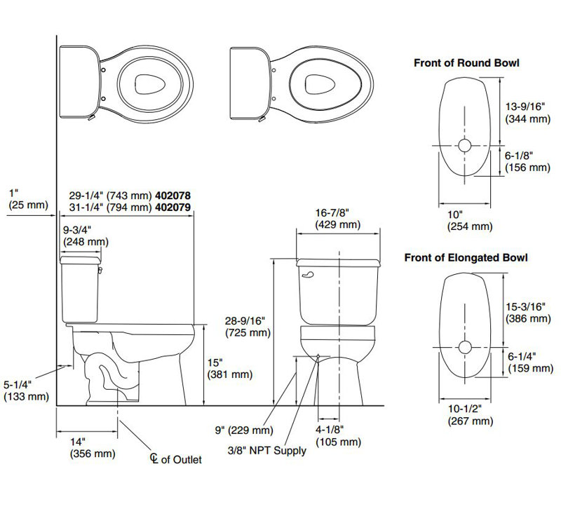 Windham 1.28 Gallons GPF High Efficiency Kit, Biscuit