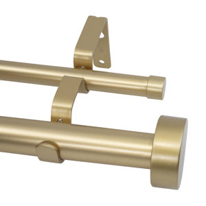 Royal Gold Adjustable 1" Double Curtain Rod