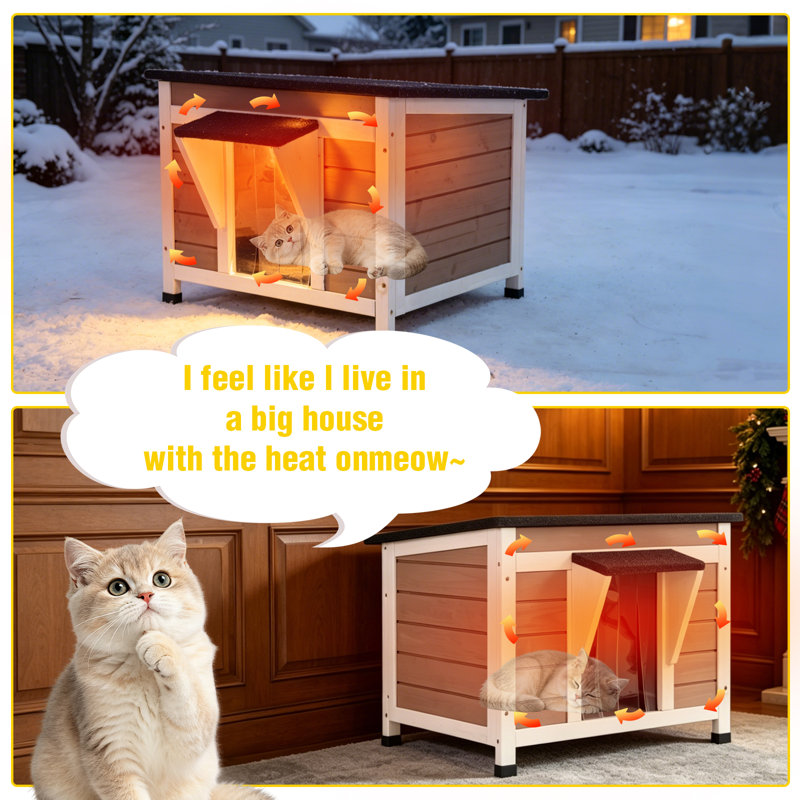 Abri pour chat isolé pour chat extérieur