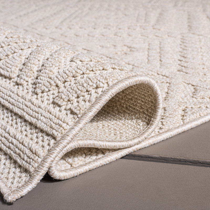 Tapis intérieur / extérieur en polypropylène à formes géométriques 230 Jozelle, Rectangle 4pi x 6 pi
