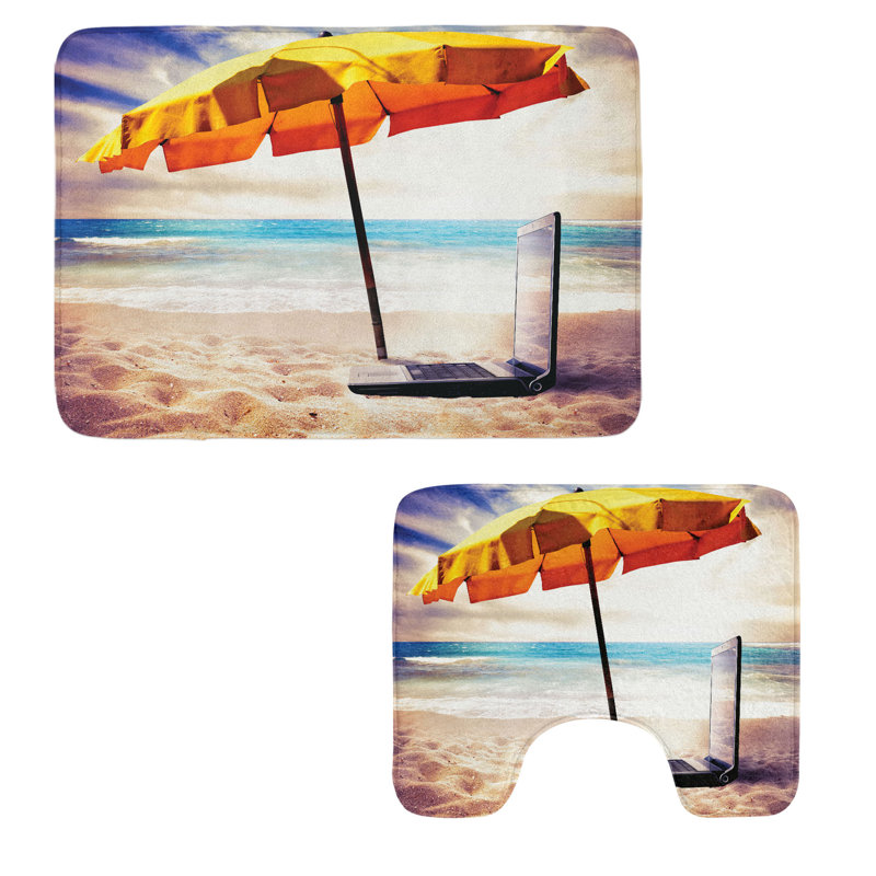  Ensemble 2 pièces de tapis de plage Beach