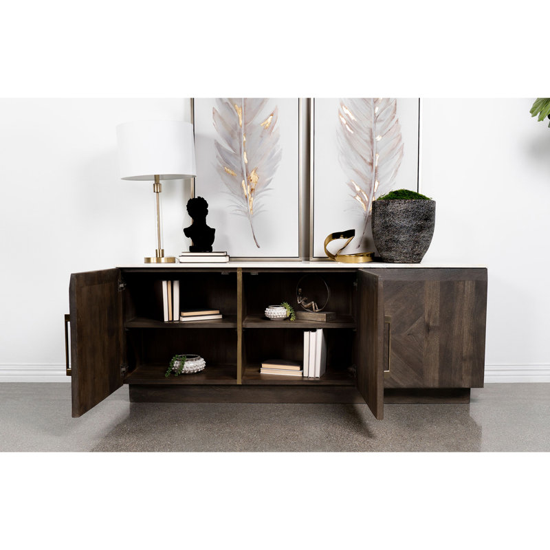3-door Marble Top Sideboard Buffet