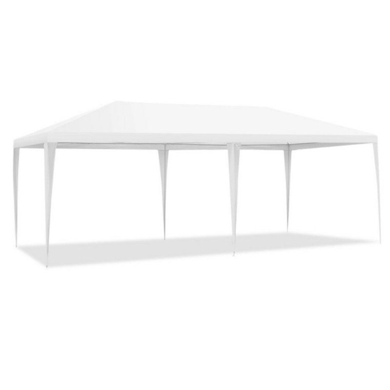 10 x 20 Feet White Canopy Tent with 6 Sidewalls and Carry Bag