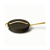 Caraway 4.5qt Iconics Nonstick Ceramic Saute Pan w/ Lid, Black/Gold