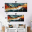 «Blue and Golden Marble Storm III», ensemble de 5 peintures murales abstraites-183236426