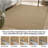 Machine Washable Realistic Braided Area Rug, Stain Resistant, Non-Shedding, Soft Thin Indoor Non-Slip Carpet -1797110927