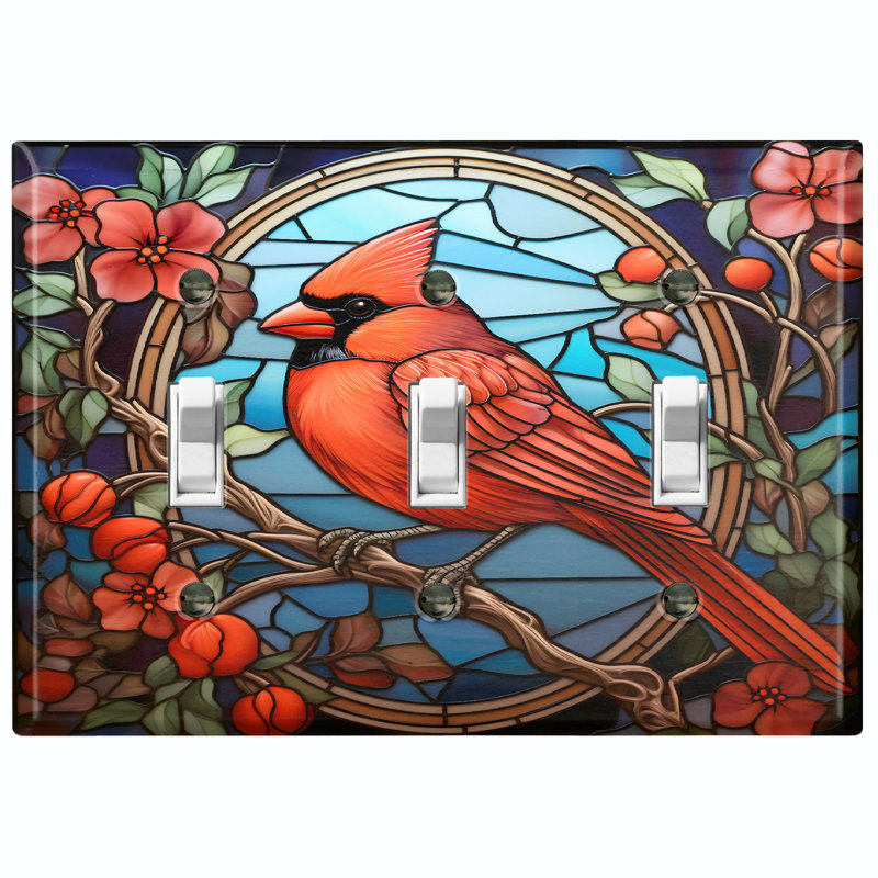Nature Themed 3 - Gang Toggle Light Switch Standard Wall Plate