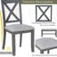 Table de salle à manger pliable en bois massif 6 de couleur grise, table, 4 chaises, banc, espace pour 6 culinaires Delight 6, bois gris, chaises et espace spacieux