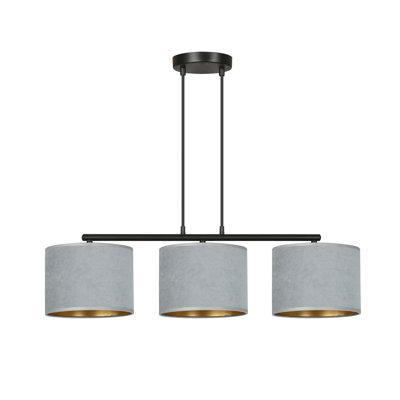 Eamie 3 - Light Steel Kitchen Island Pendant